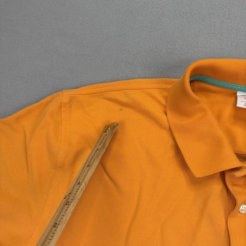 Brooks Brothers Men's Performance Polo Shirt Size XXL Orange 2-Button Cotton - Picture 2 of 16